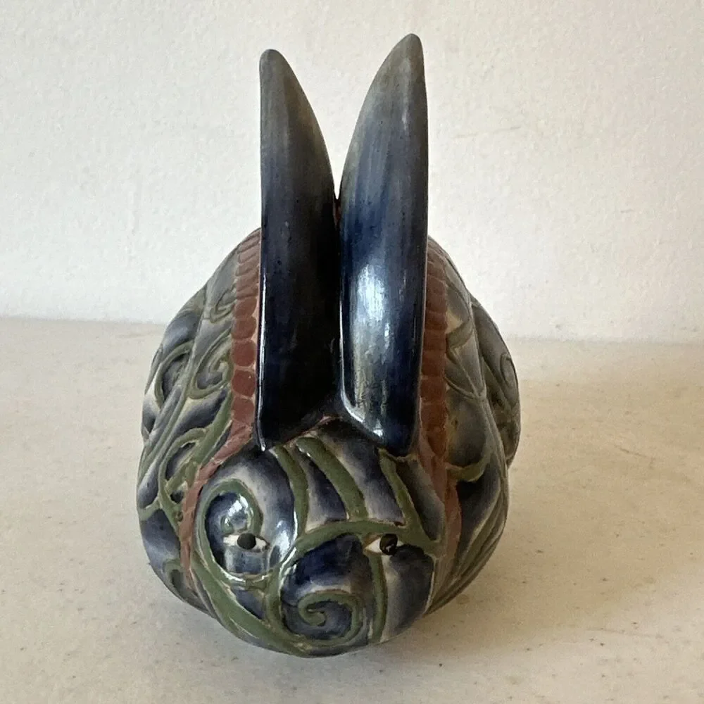 Rosette by F. Atkins Inc. Floral Textured‎ Pair of Bunny Rabbit 4”Hx5”L